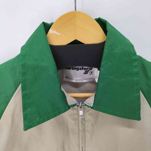 Swingster  USA製 ラグラン パイピングナイロンジャケット メンズ import:M